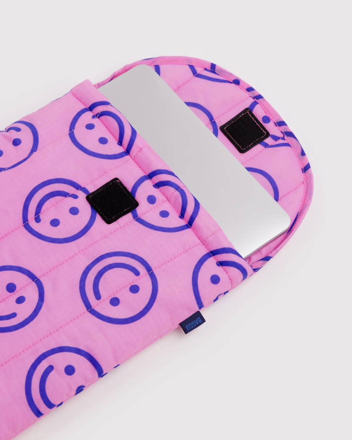 Puffy Laptop Sleeve 13"/14", Pop Pink Happy