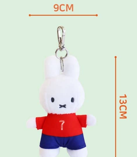 Melanie Soccer Plush Bag Charm, Navy Jersey