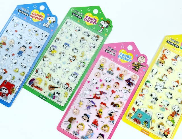 Snoopy Candy Jelly 3D Deco Sticker Sheet