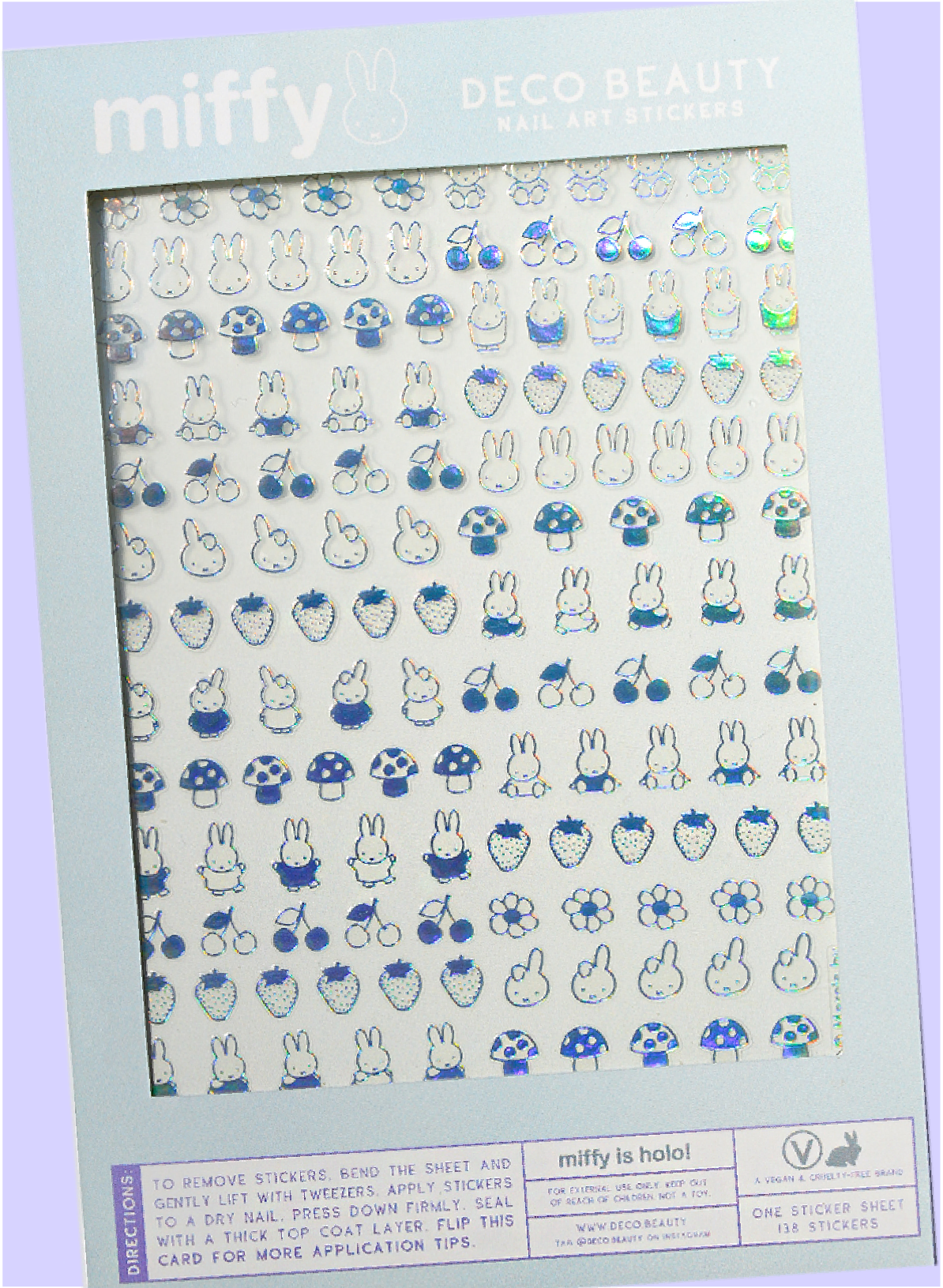 Nail Art Stickers, Miffy is Holo