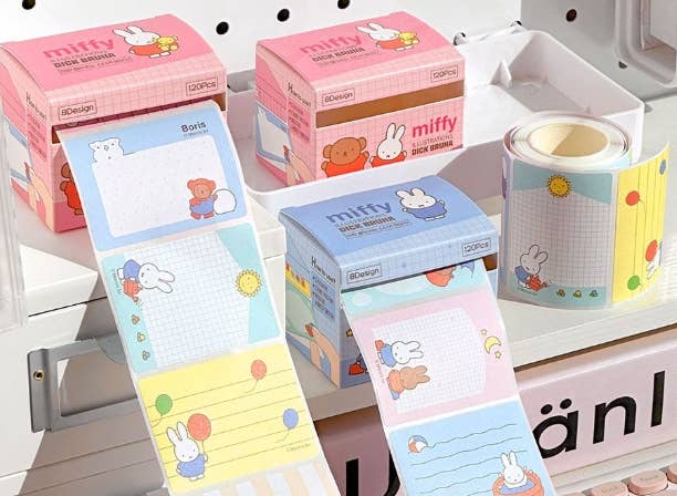 Miffy Pull-Out Sticky Memo Notes, 120 Sheets