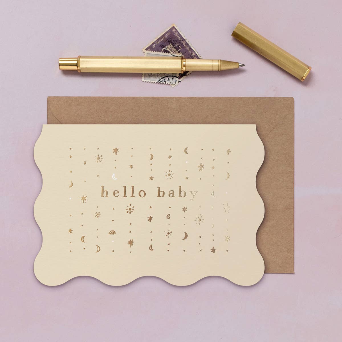 Stars Hello Baby Card