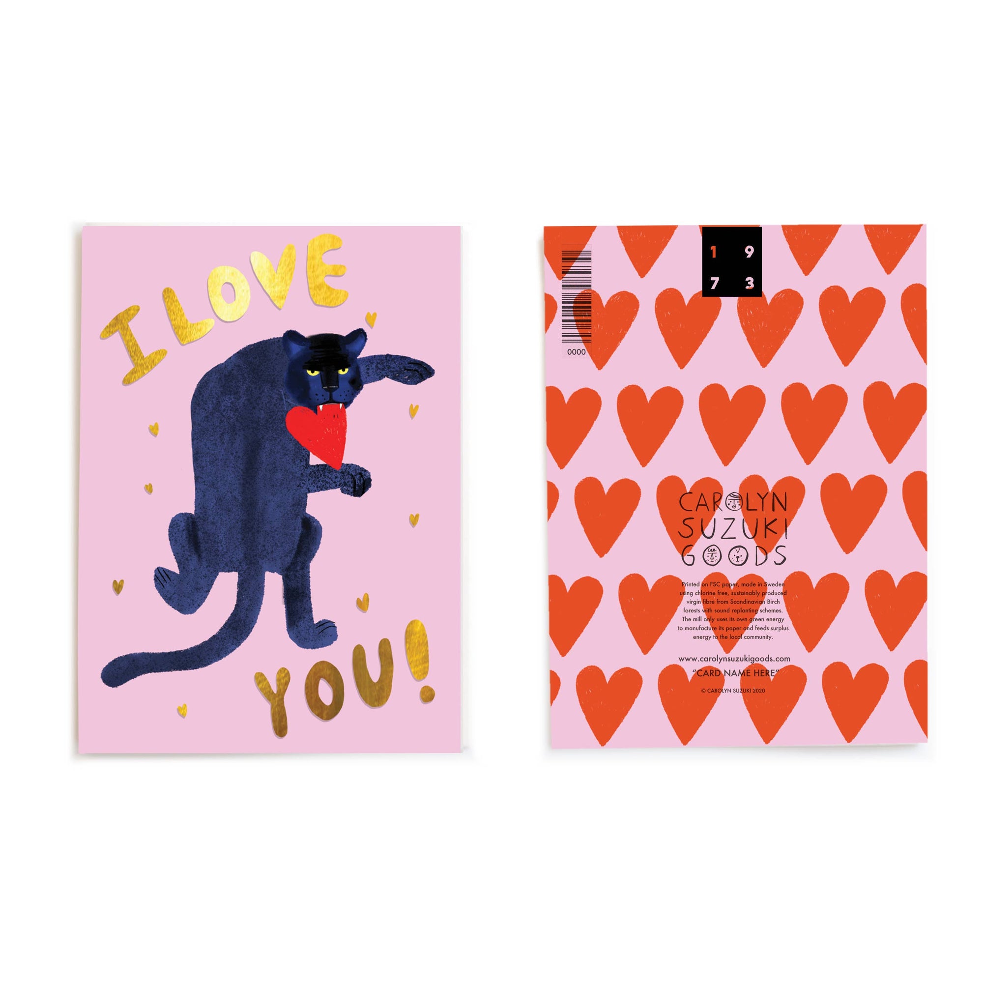 Big Cat Love Card