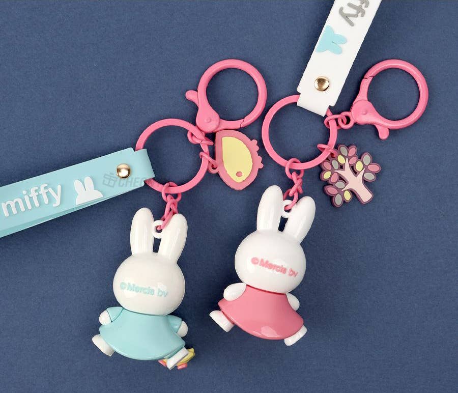 Miffy Figure Keyring & Charm – Pastel & Fruits