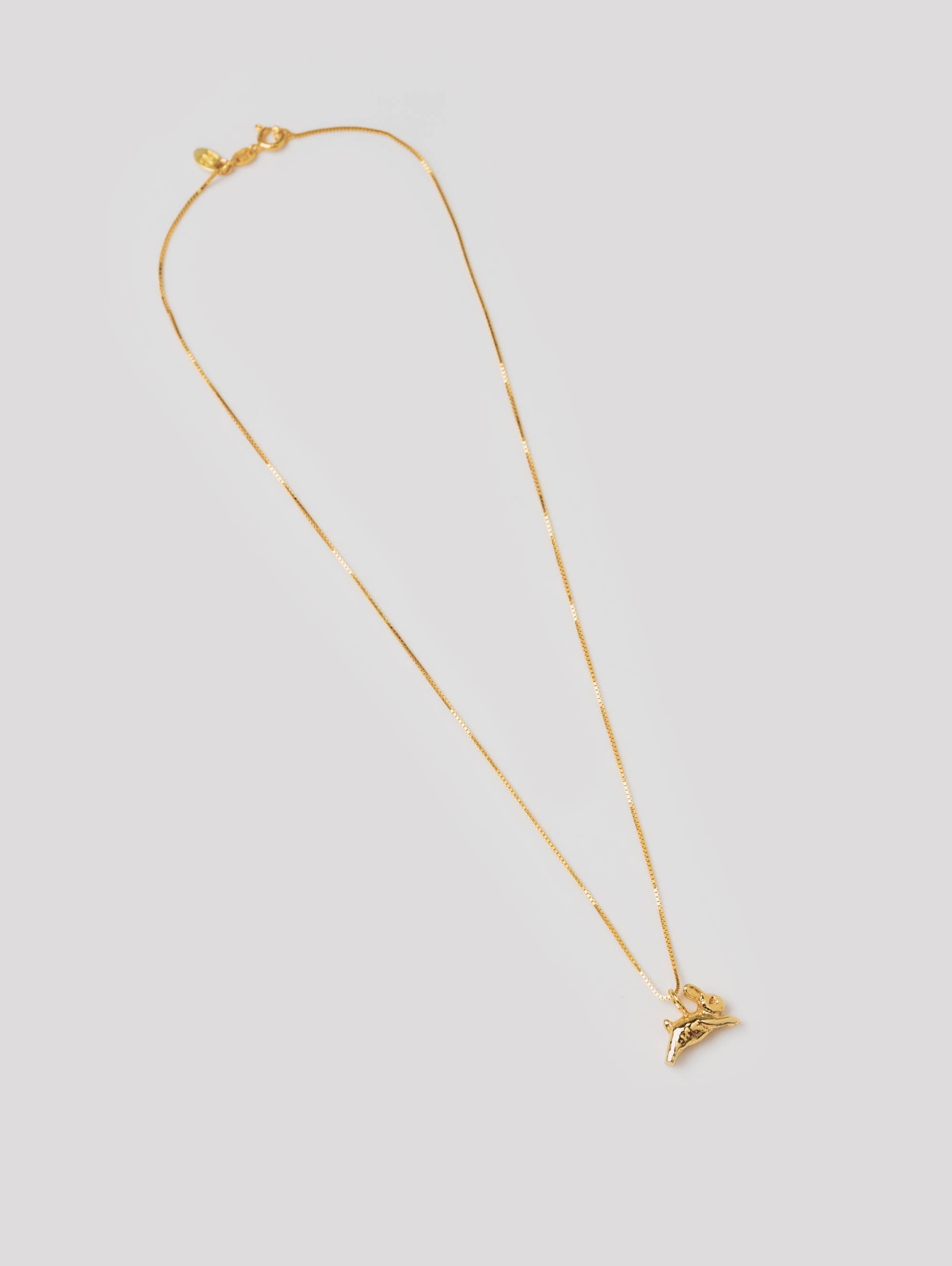 Bunny Charm Necklace in Gold