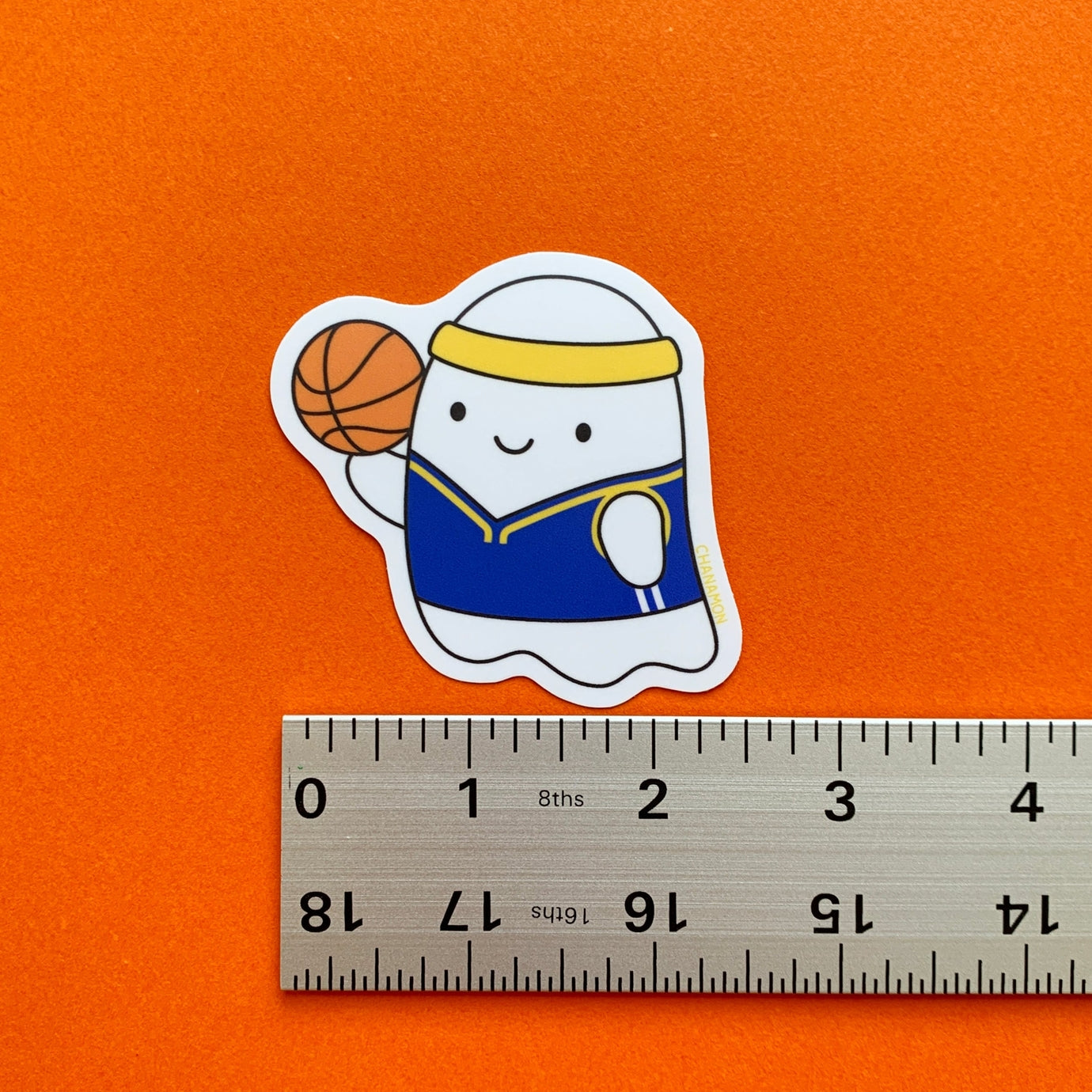 Warriors Basketball Ghost Sticker