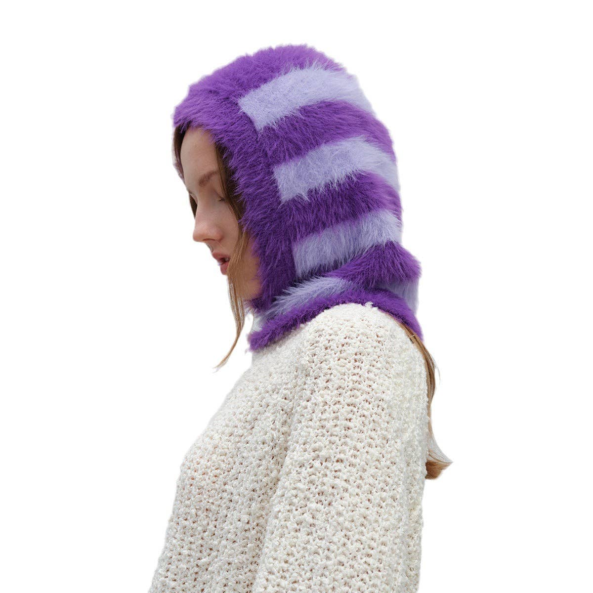 Striped Balaclava, Light Purple