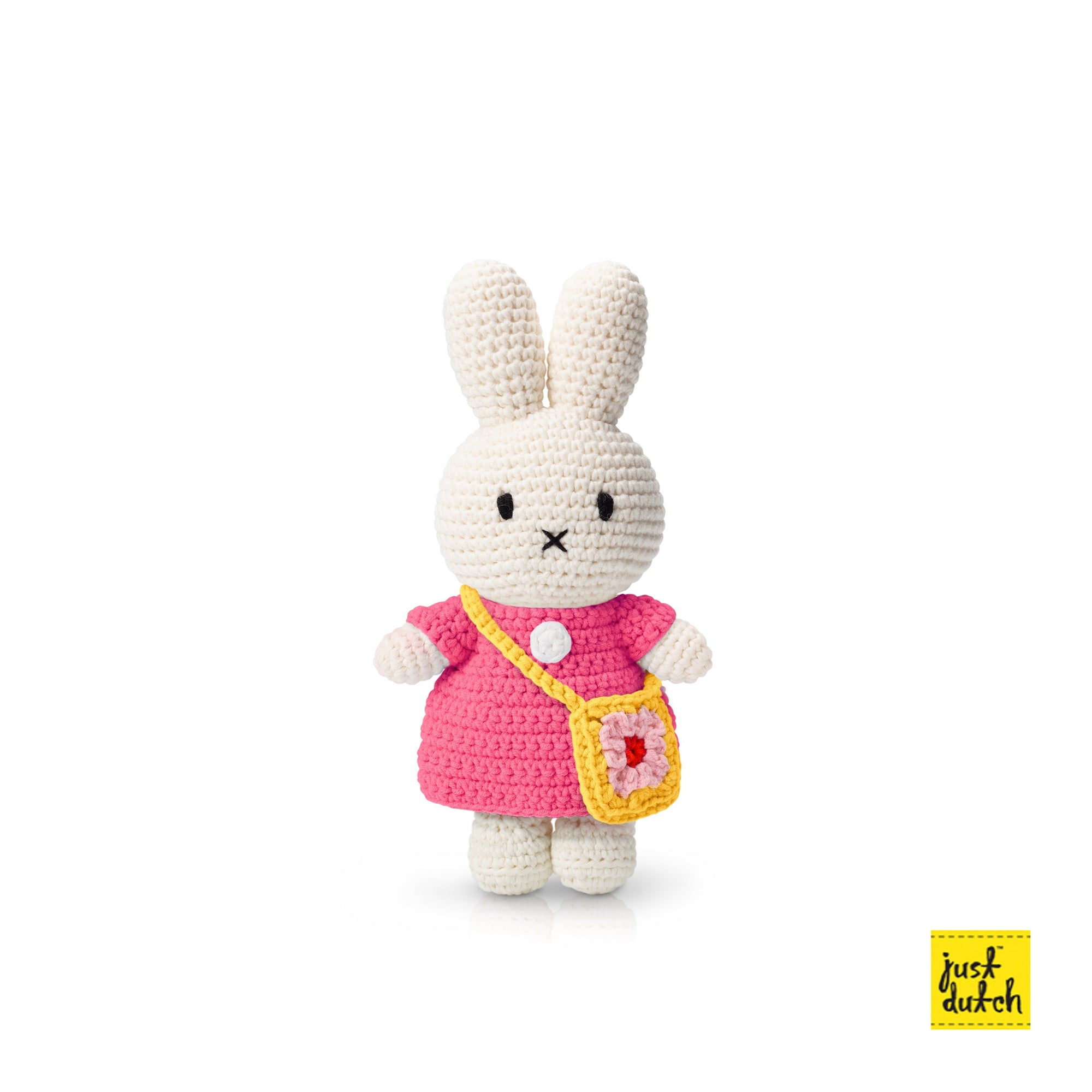 Miffy Knit Doll, Yellow Flower Bag