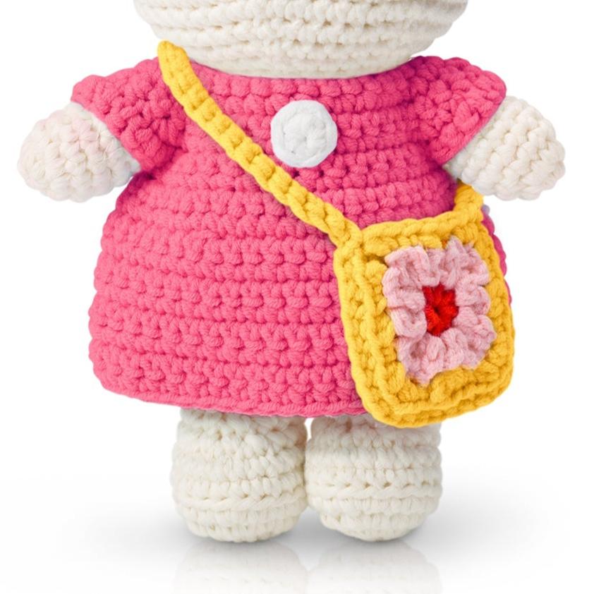 Miffy Knit Doll, Yellow Flower Bag