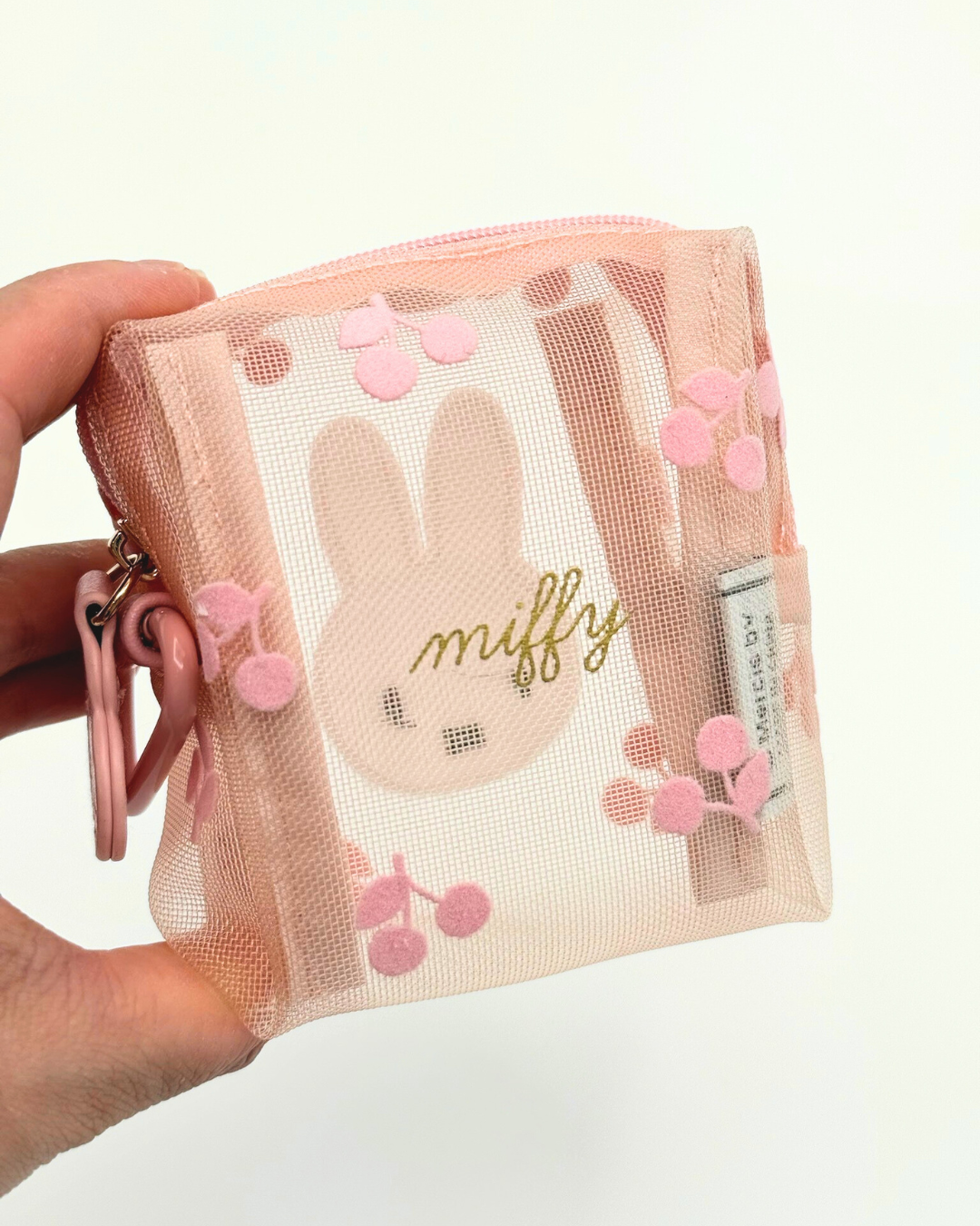 Miffy Mesh Mini Pouch, Cherry