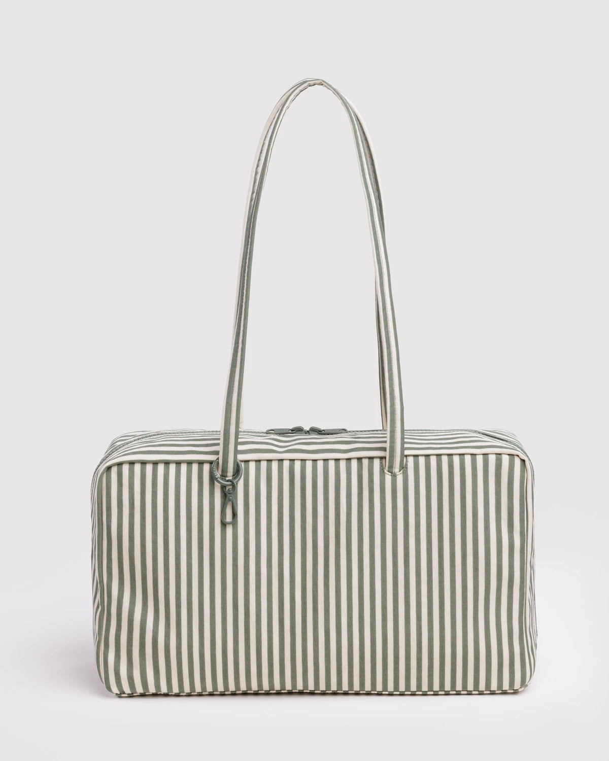 Medium Bowler Bag, Sage Stripe