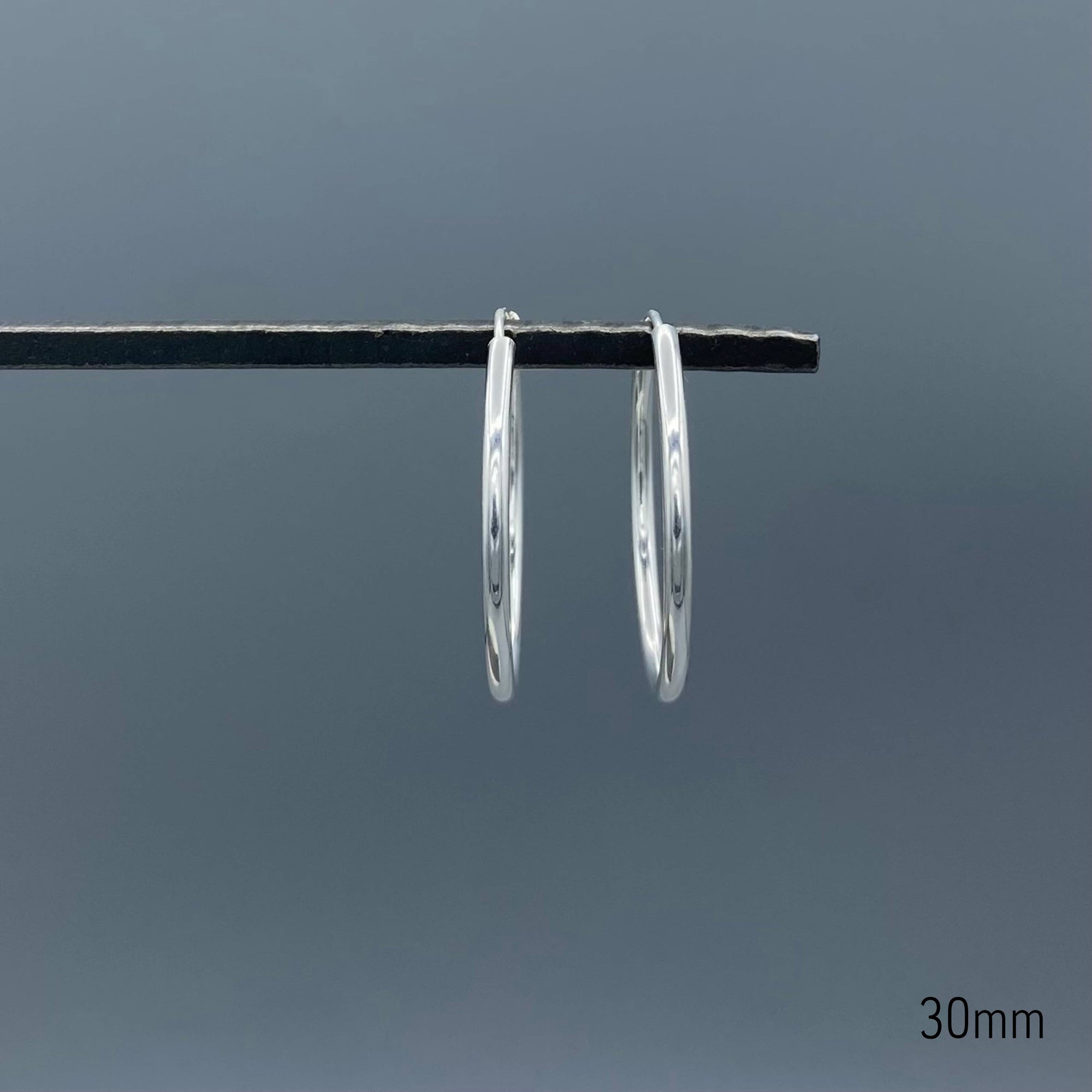 Sterling Silver Endless Hoops, 16mm