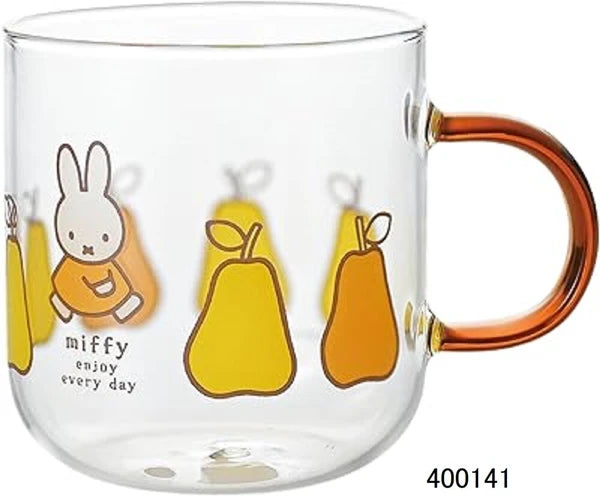 Miffy Heat Resistant Glass Mug, Brown Pear