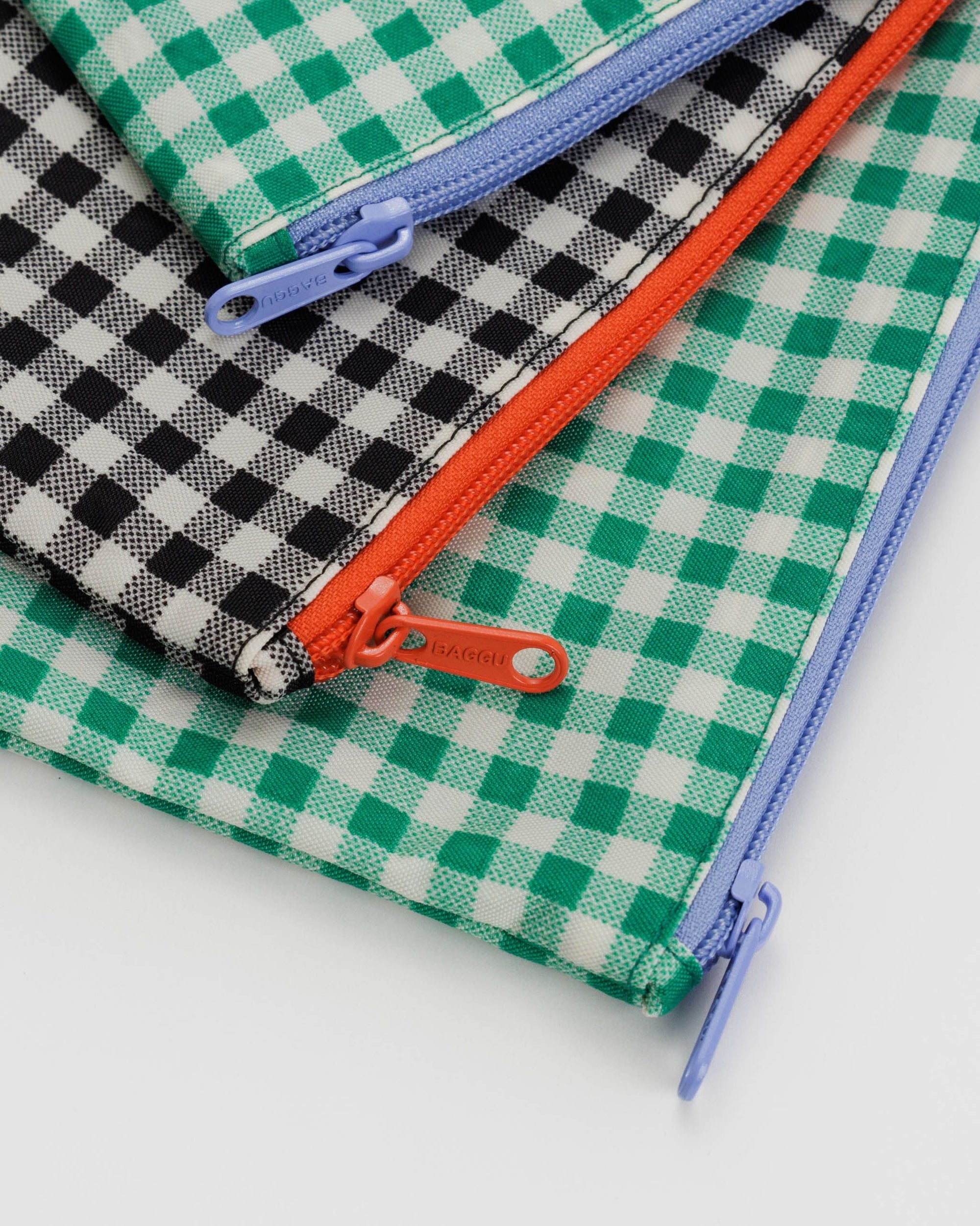 Flat Pouch Set, Gingham