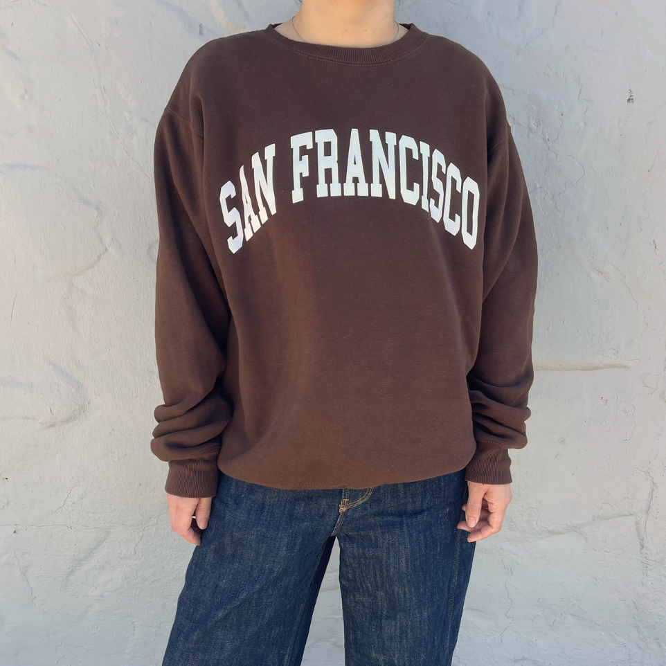 San Francisco Sweatshirt, Brown/White