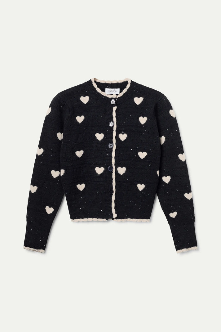 Black & White Heart Cardigan