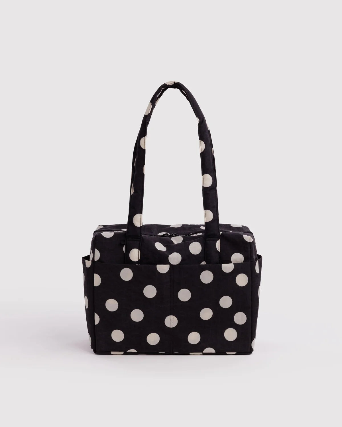 Everyday Cloud Bag, Black & Cream Polka Dot