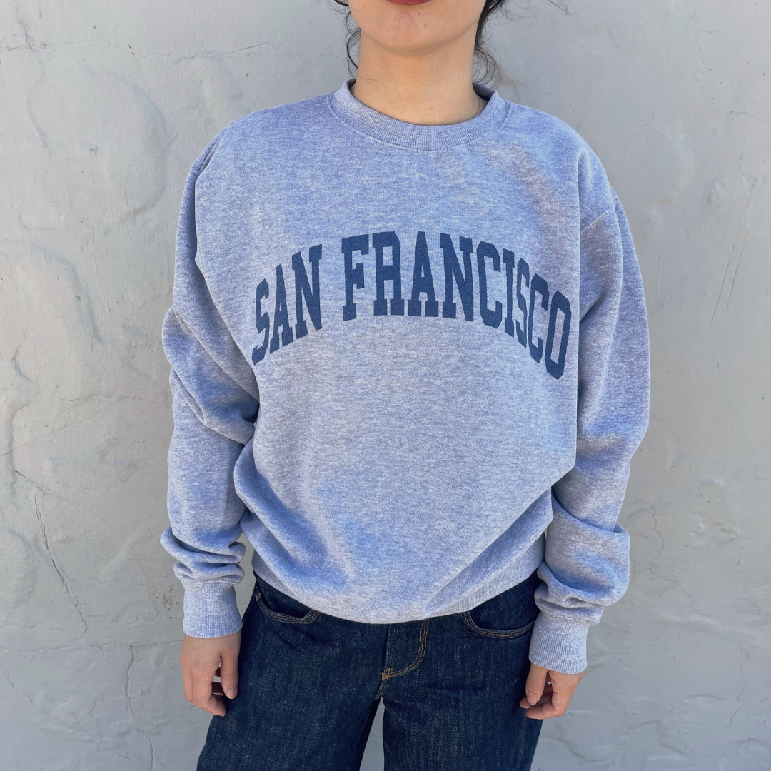 San Francisco Sweatshirt, Light Heather Grey/Navy