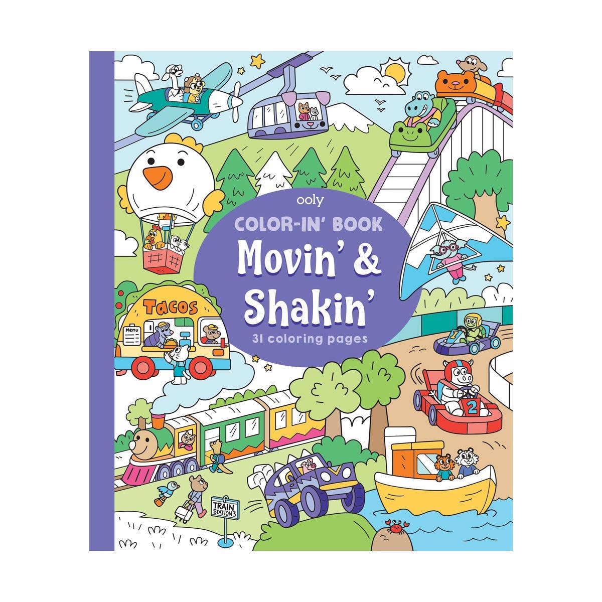 Color-In' Book: Movin' & Shakin'