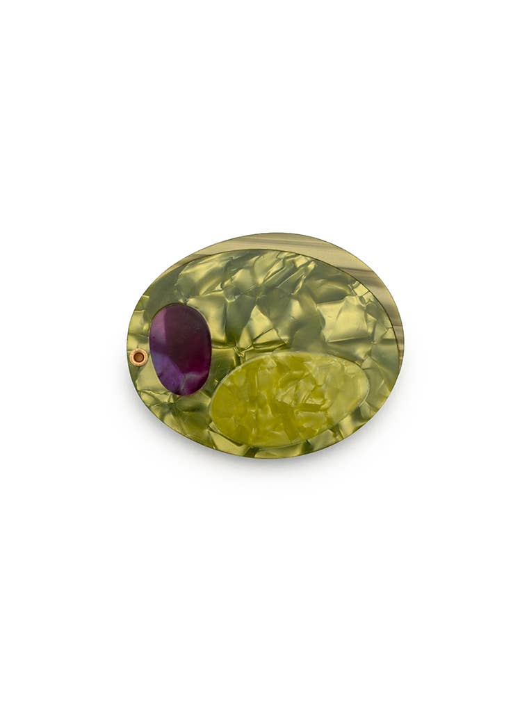 Folding Compact Mirror, Martini Olive