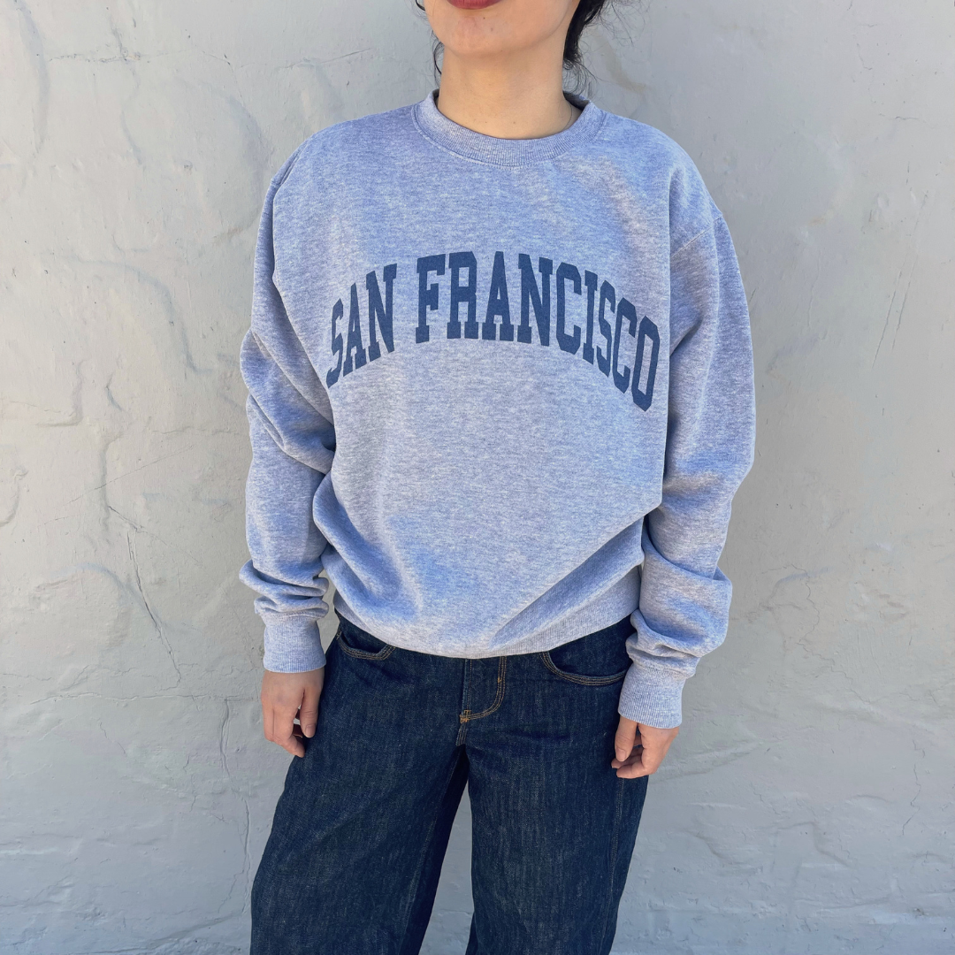 San Francisco Sweatshirt, Light Heather Grey/Navy