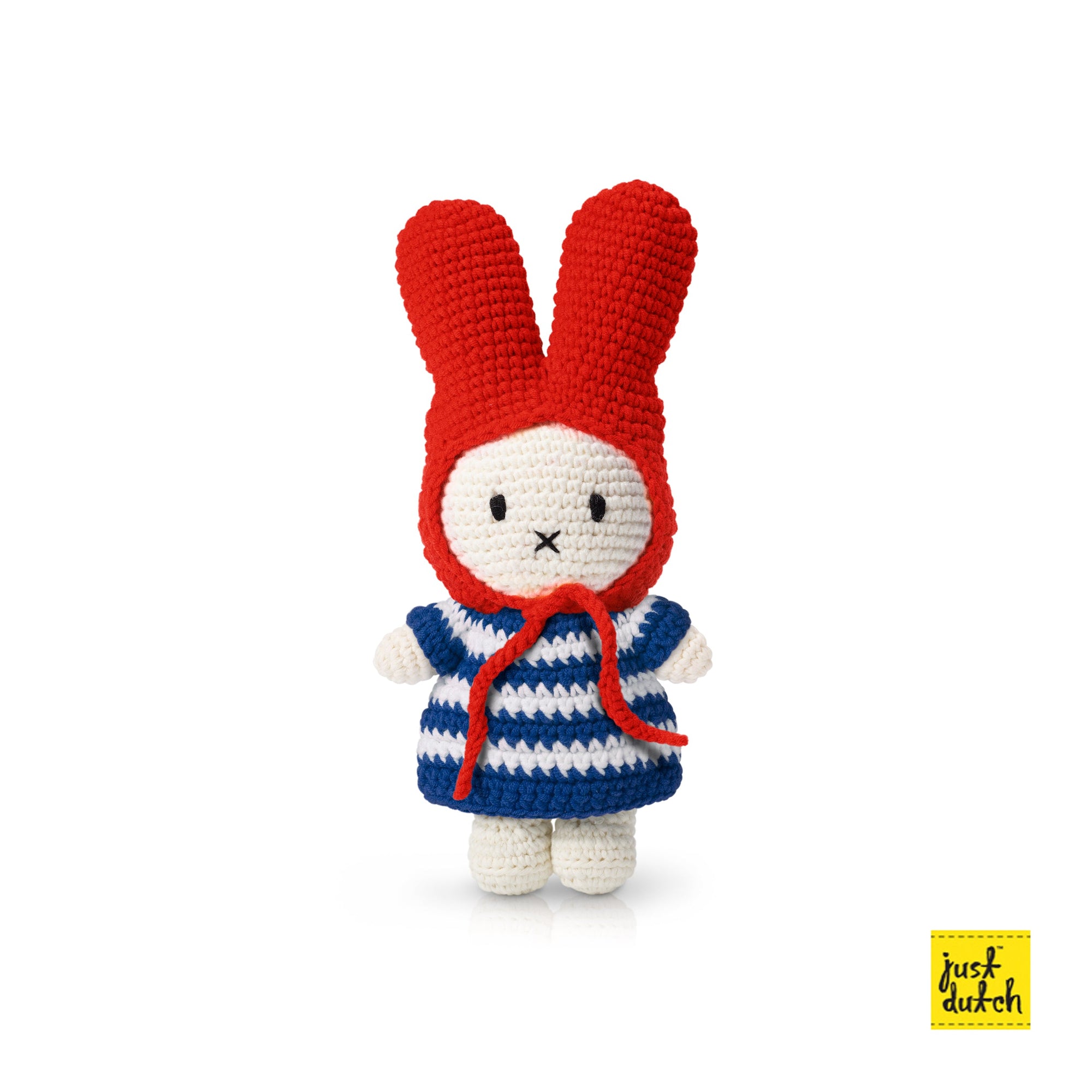 Miffy Knit Doll, Stripe Dress & Hat