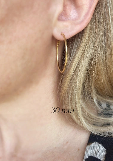 Endless Hoop Earrings, 18k Gold Filled