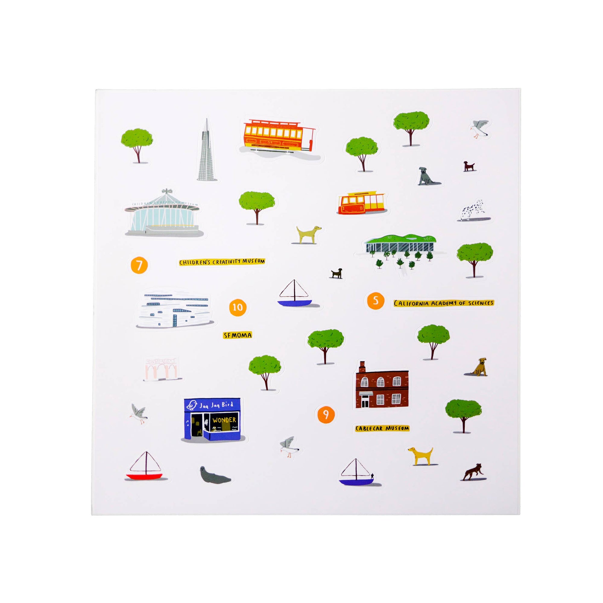 San Francisco Reusable Sticker Set