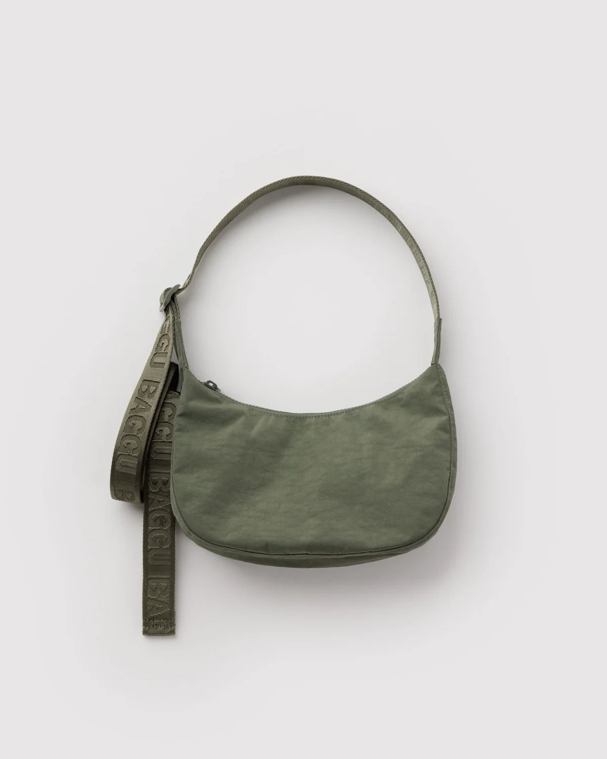 Small Nylon Crescent Bag, Caper