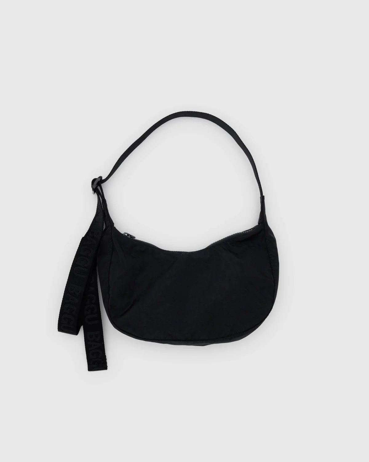 Small Nylon Crescent Bag, Black