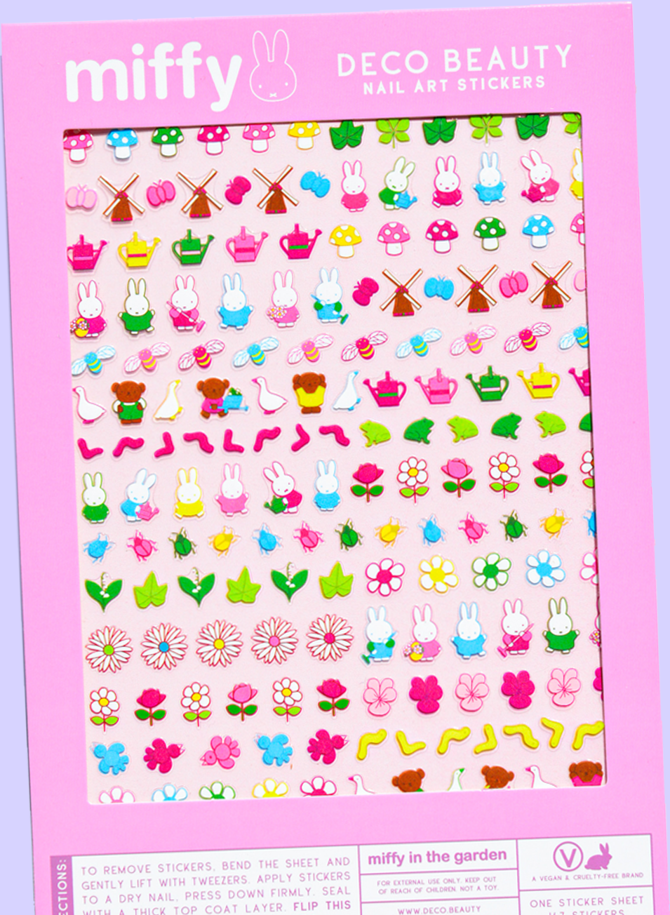 Nail Art Sticker, Miffy in a Garden
