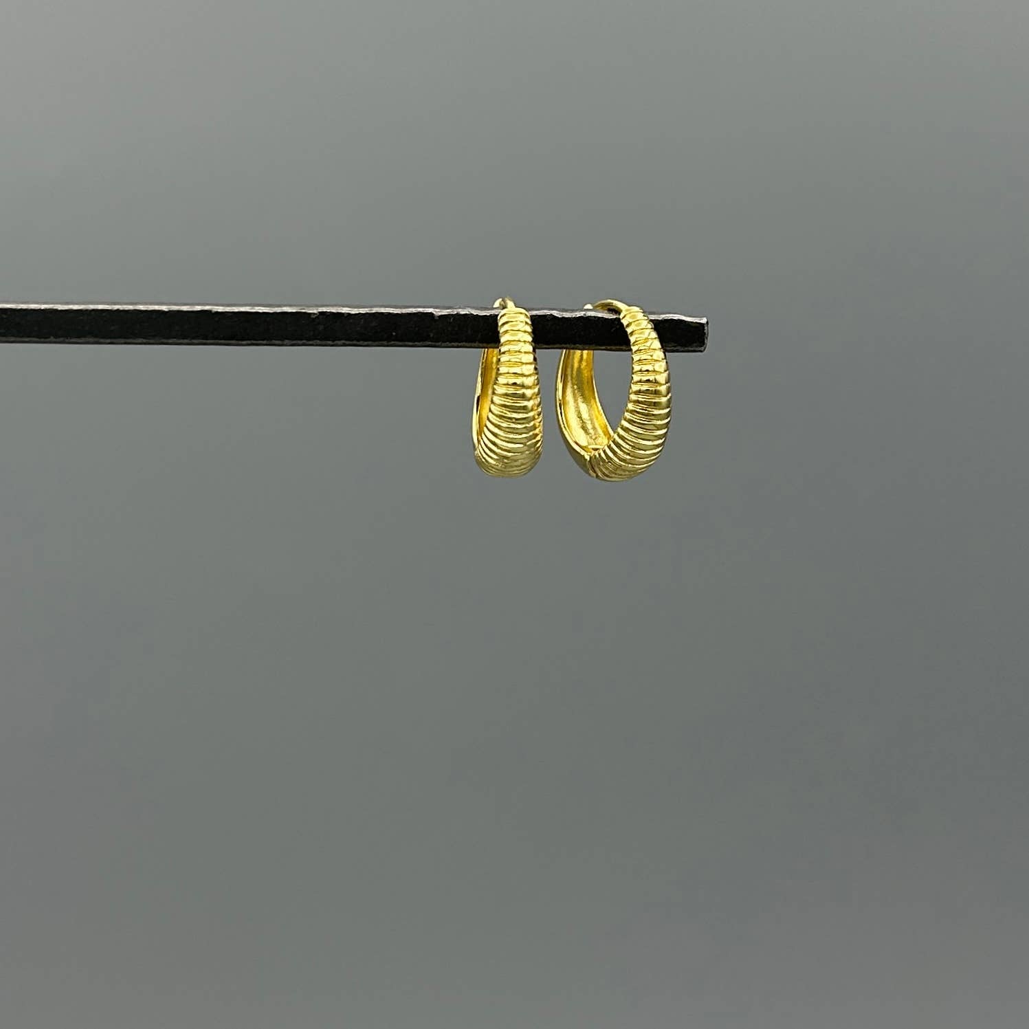 Reversible Polished & Textured Hoops, Sterling Silver