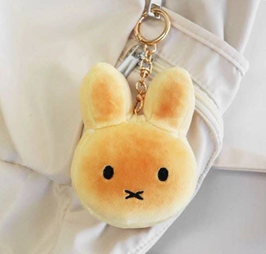 Miffy Toast Face Plush Keychain
