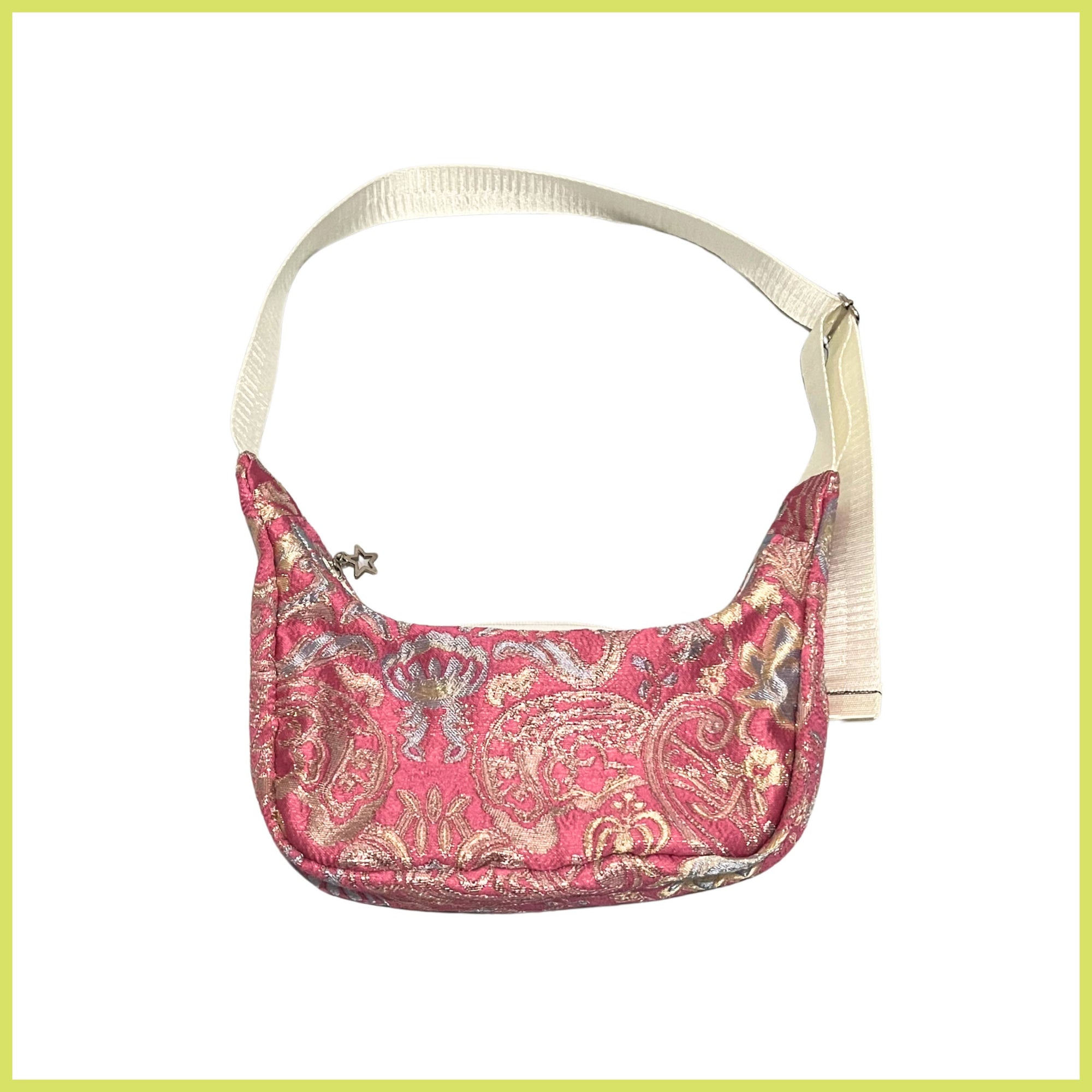 Pink Brocade Shoulder Bag