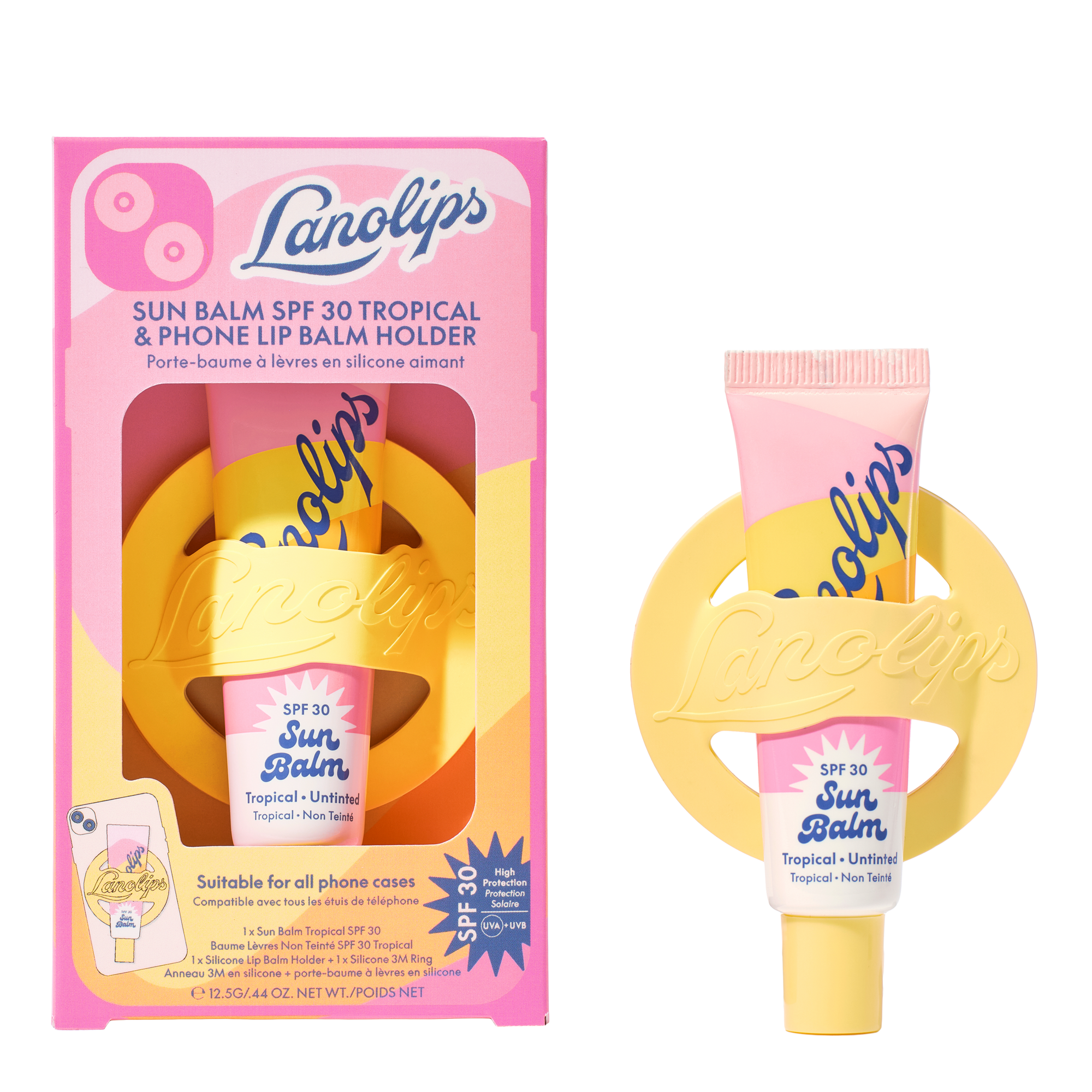 Sun Balm SPF 30 Tropical  & Phone Lip Balm Holder