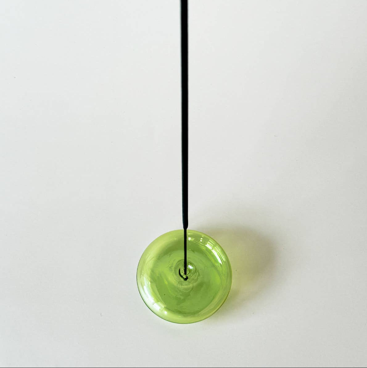 Bubble Incense Holder, Green Glass