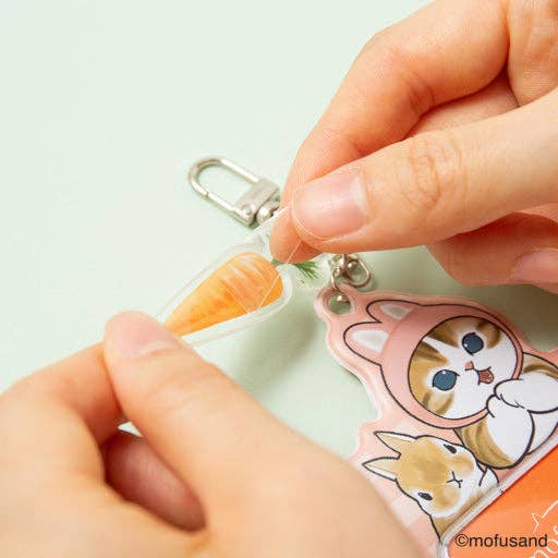 Mofusand Photo Card Multi Keyring, Rabbit