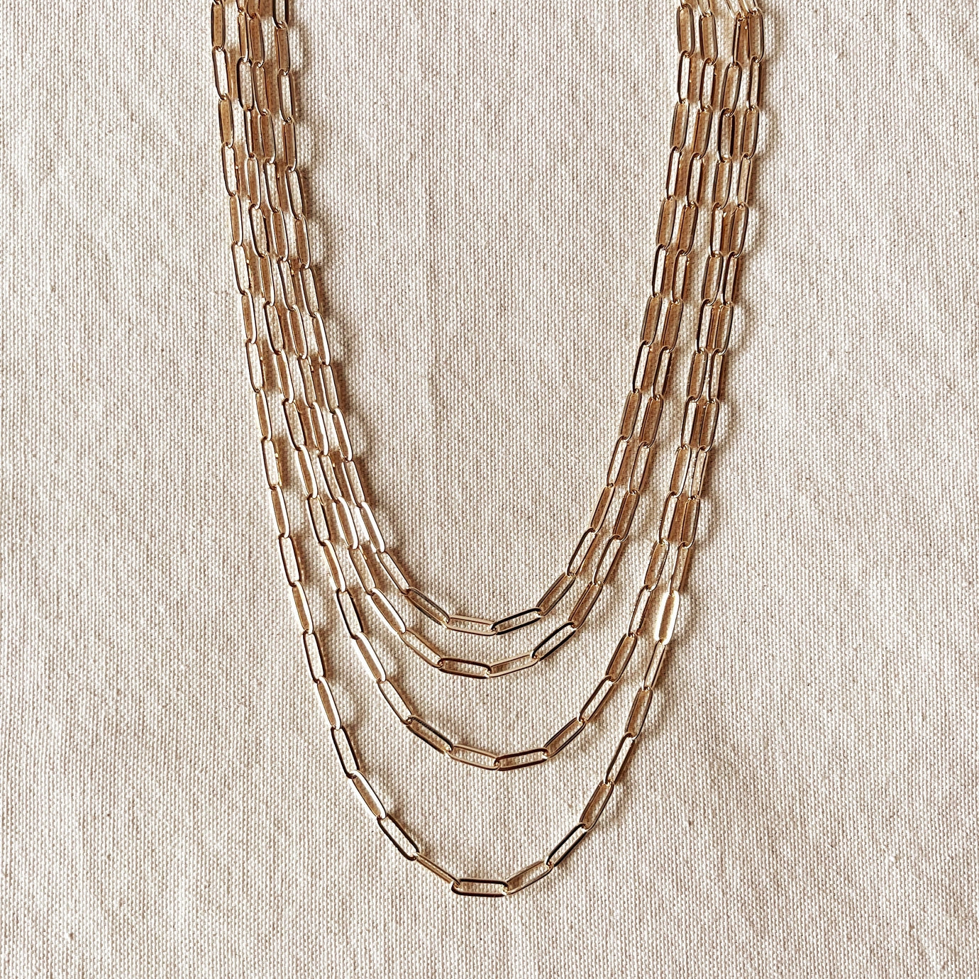 Classic Paperclip Chain, 18k Gold Filled