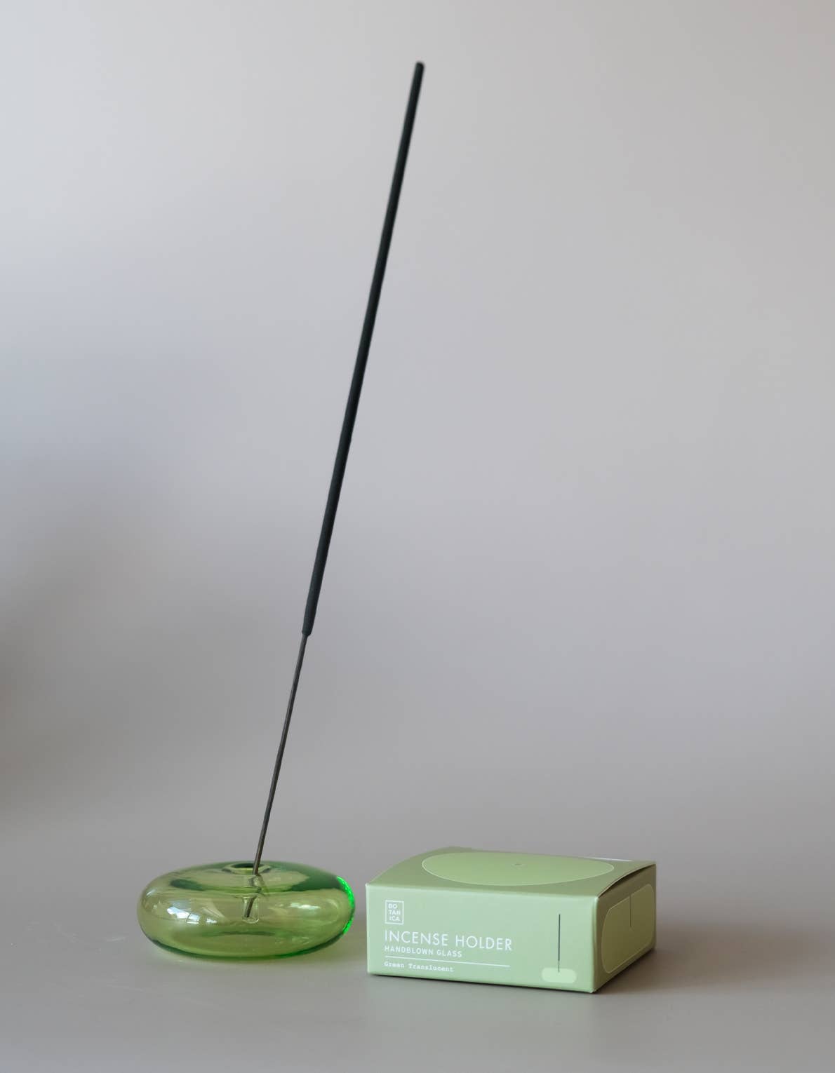 Bubble Incense Holder, Green Glass