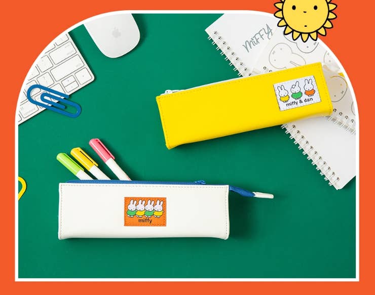 Miffy Patch Pencil Pouch Case, White