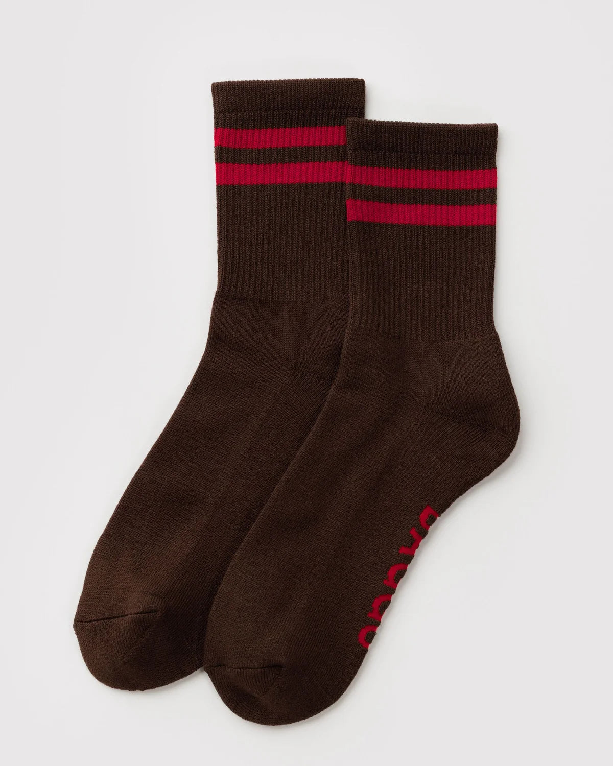 Ribbed Sock, Coffee Stripe