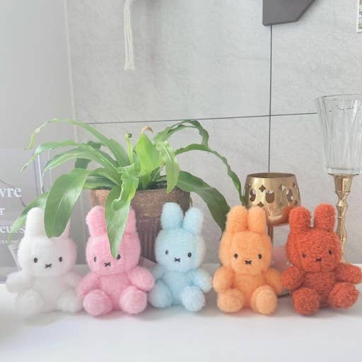 Fluffy Miffy Keychain, Orange