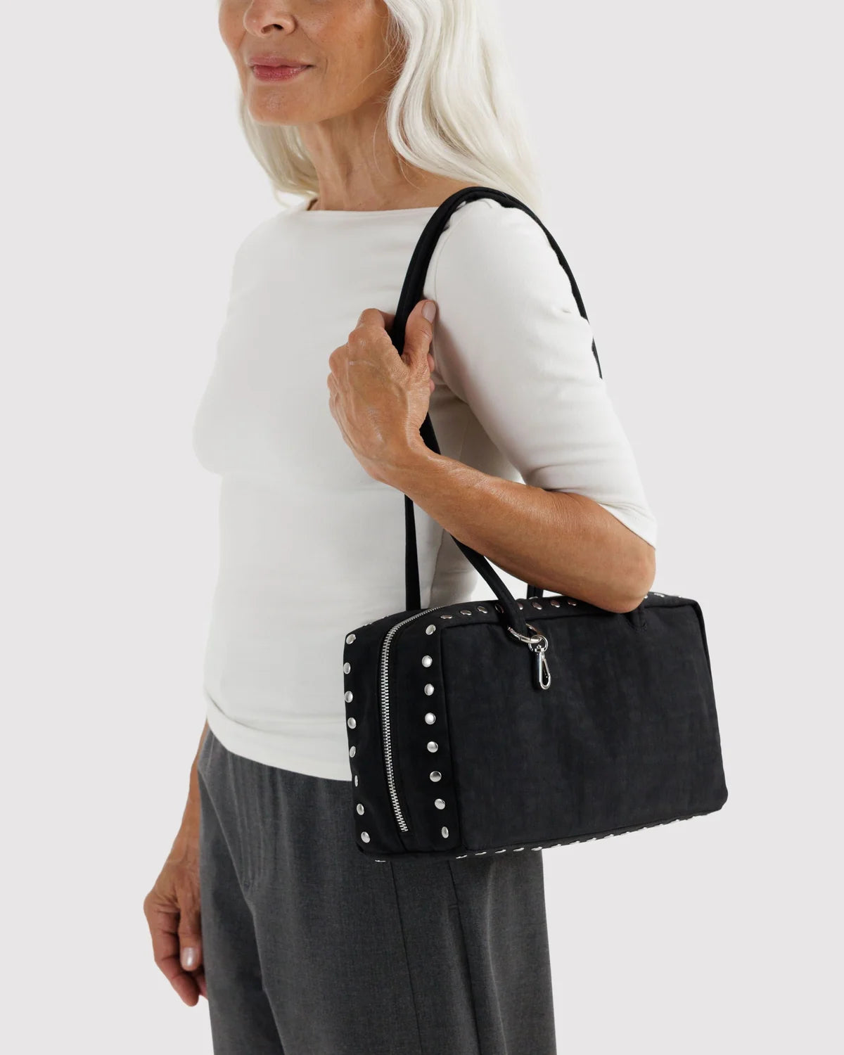 Nylon Bowler Bag, Studs