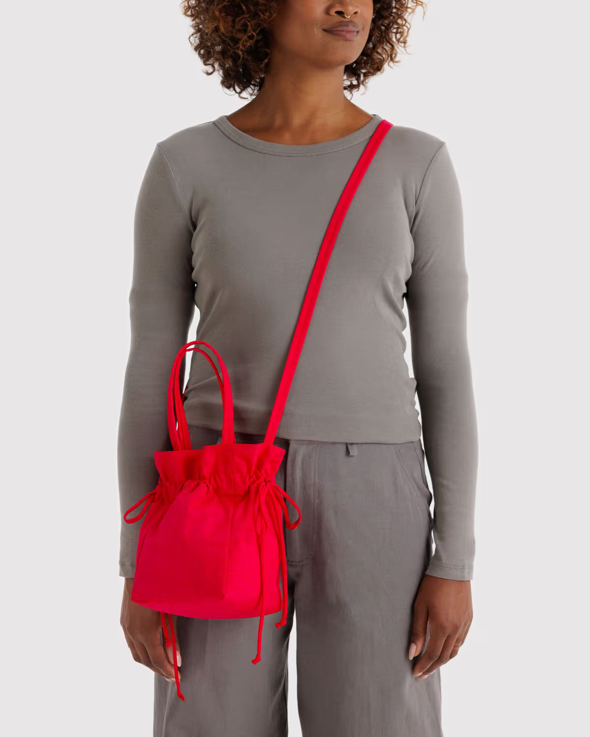 Nylon Drawstring Bag, Candy Apple