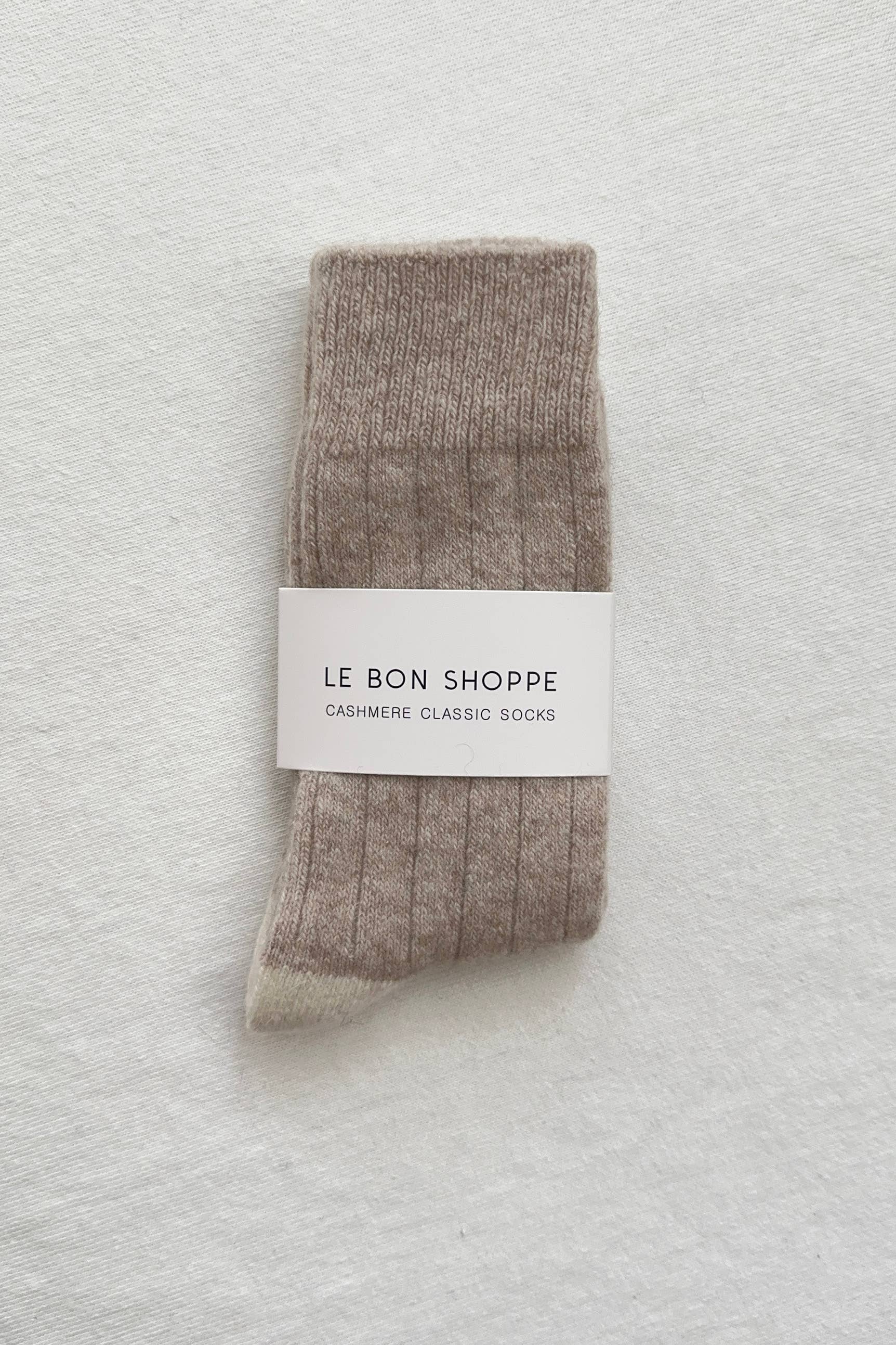 Classic Cashmere Socks, Grey Melange