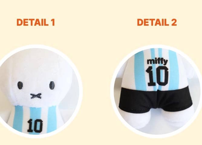 Miffy Soccer Bag Charm 13cm, Red Jersey