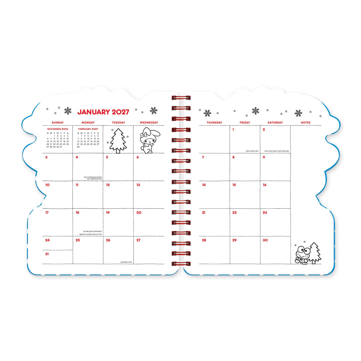 2027 Hello Kitty® and Friends Retro Die-Cut Weekly Planner