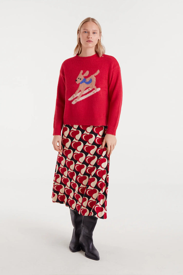Skiing Dog Pullover Sweater