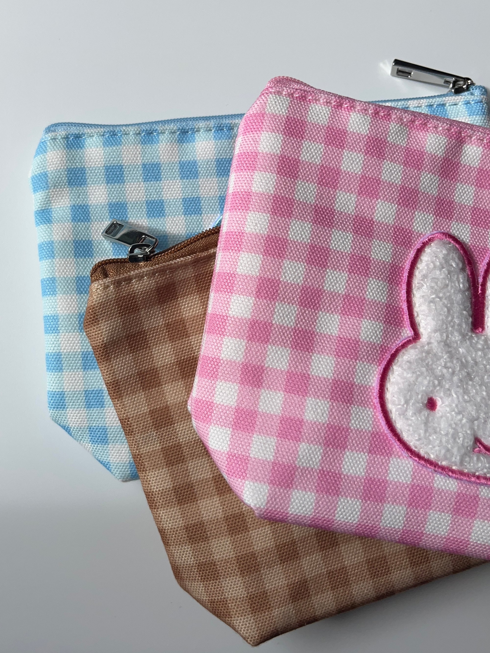 Miffy Gingham Cosmetic Pouch, Pink