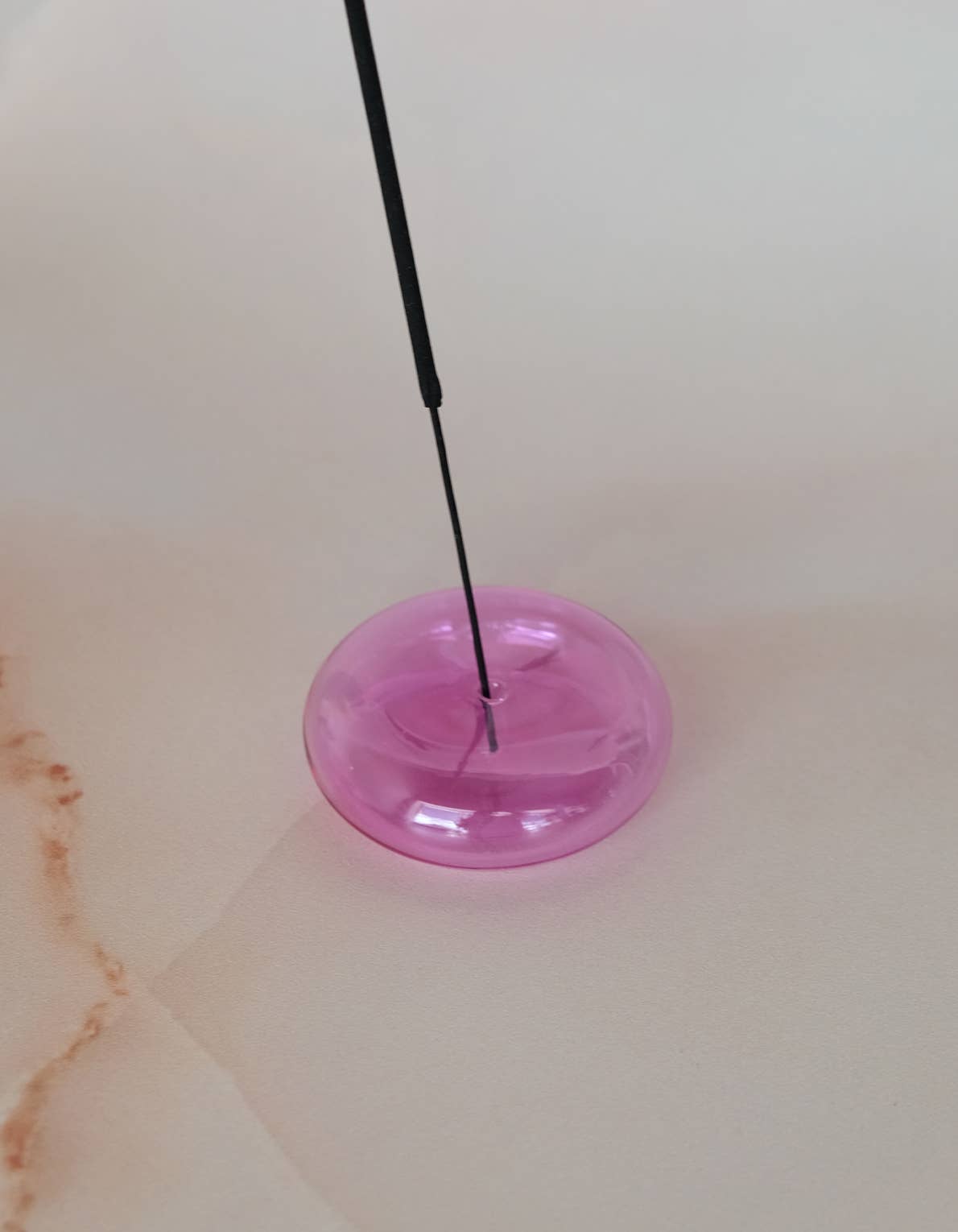 Bubble Incense Holder, White Milk Glass